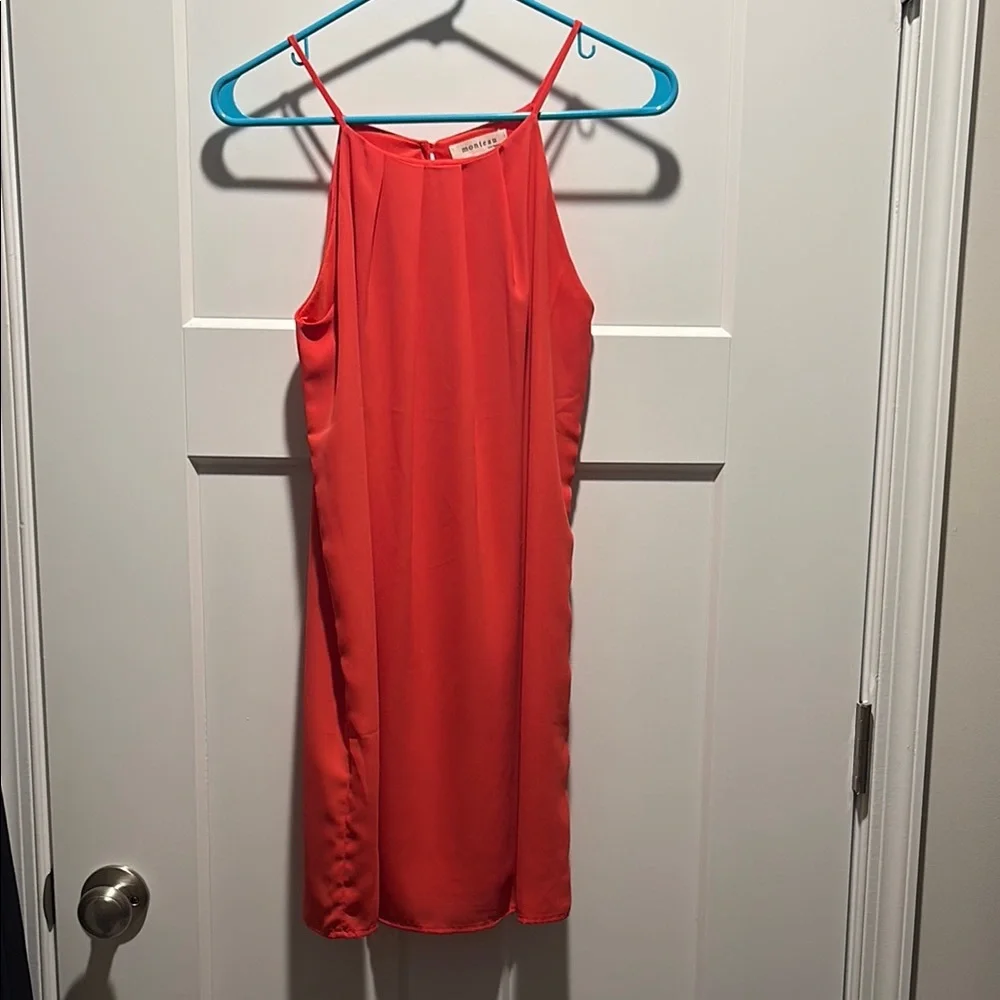 a new day Coral-Red Halter Mini Dress